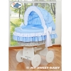 Culla con Cappotta Ruote Grandi Blu Bella