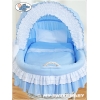 Culla con Cappotta Ruote Grandi Blu Bella