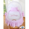 Culla con Cappotta Ruote Grandi Rosa Gufi