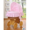 Culla con Cappotta Ruote Grandi Rosa Notte