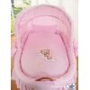 Culla con Cappotta Ruote Grandi Rosa Notte