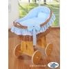 Culla con Cappottina di Vimini Blu Carine Ragazzo