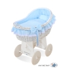 Culla con Cappottina di Vimini Blu Carine Ragazzo
