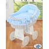 Culla con Cappottina di Vimini Blu Carine Ragazzo