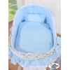 Culla con Cappottina di Vimini Blu Carine Ragazzo