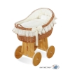 Culla con Cappottina di Vimini Creme Carine