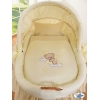Culla con Cappottina Ruote Biancheria Set Creme Notte