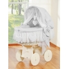 Culla con Cappottina Ruote Biancheria Set Grigio Amelia
