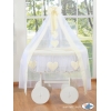 Culla con Drappo Ruote Grandi Deluxe Creme Amelia