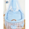 Culla con Velo e Ruote per Neonato Blu Amelia