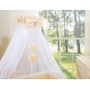 Culla da Agganciare al Letto Matrimoniale Completa Beige Pois Bianchi Cuori