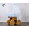 Culla di Vimini con Baldacchino Blu Chevron Hanna