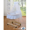 Culla di Vimini con Baldacchino Blu Luca