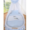Culla di Vimini con Baldacchino Blu Luca