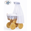 Culla di Vimini con Baldacchino Marina