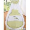 Culla di Vimini con Baldacchino Verde Luca