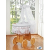 Culla di Vimini con Velo per Bambini Grigio Amelia
