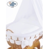 Culla in Vimini con Baldacchino Bianca
