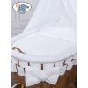Culla in Vimini con Baldacchino Bianca