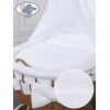 Culla in Vimini con Baldacchino Bianca