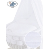 Culla in Vimini con Baldacchino Bianca