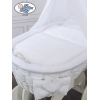 Culla in Vimini con Baldacchino Bianca