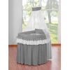 Culla in Vimini con Velo Antracite Little Prince/Princess