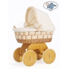 Culla in Vimini e Legno con Cappottina Isabella