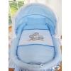 Culla in Vimini per Neonato Set di Biancheria Blu Barnaba