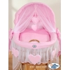 Culla in vimini rosa