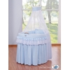 Culla Neonato Rotelle e Baldacchino Blu Little Prince/Princess