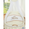 Culla Neonato Rotelle e Baldacchino Creme Barnaba