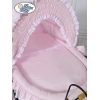 Culla Neonato Stile Vintage Retrò Vimini Rosa Vittoria per Ragazze