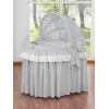 Culla per Bambini Piccole Ruote Cappottina Grigio Little Prince/Princess