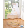 Culla per Bambini Piccole Ruote Velo Beige Gufi