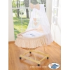 Culla per Bambini Piccole Ruote Velo Beige Gufi