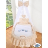 Culla per Bambini Piccole Ruote Velo Beige Gufi