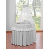 Culla per Bambini Piccole Ruote Velo Grigio Little Prince/Princess