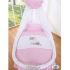 Culla per Bambini Piccole Ruote Velo Rosa Luca