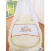 Culla per Neonato con Drappo Piccole Ruote Creme Barnaba