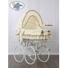 Culla Retrò per Neonato Ruote Cappottina Creme Emma