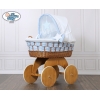 Culla XXL in Vimini con Base in Legno Isabella