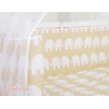 Culle Fianco Letto per Neonati con Zanzariera Beige