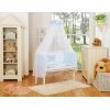 Culle Fianco Letto per Neonati con Zanzariera Blu Little Prince/Princess