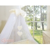 Culle Fianco Letto per Neonati con Zanzariera Creme Cuori