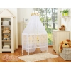 Culle Fianco Letto per Neonati con Zanzariera Creme Gufi