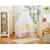 Culle Fianco Letto per Neonati con Zanzariera Creme Gufi