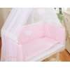 Culle Fianco Letto per Neonati con Zanzariera Rosa Cuori