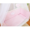 Culle Fianco Letto per Neonati con Zanzariera Rosa Cuori
