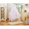 Culle Fianco Letto per Neonati con Zanzariera Rosa Cuori